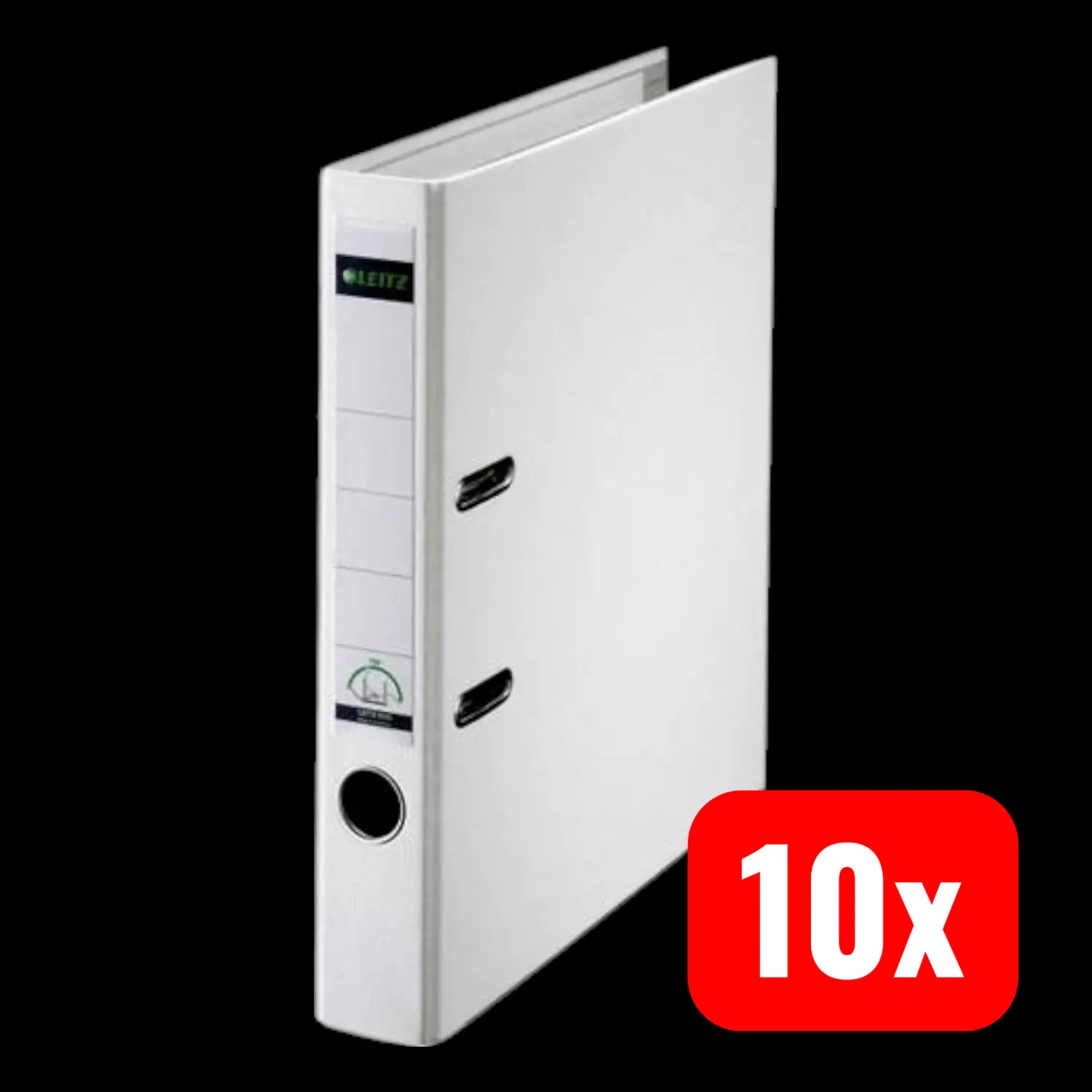 B-Ware Leitz Ordner Ringordner Aktenordner Büroordner 2 Bügel 52 Mm A4 Weiß 10 Stück - 4002432359561