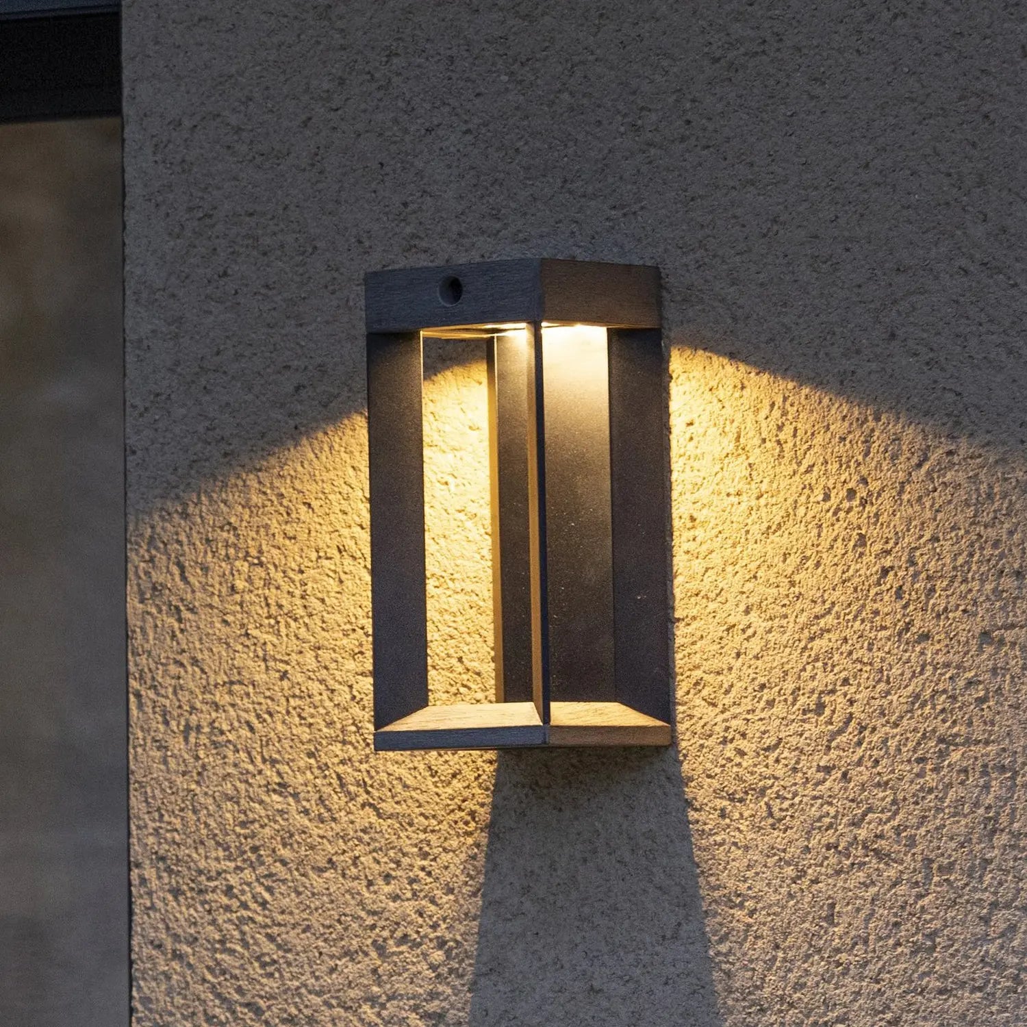 B-Ware Les Jardins Wandleuchte Wandleuchten Led Solarleuchte Schwarz Teak Teakholz - 3561619021314