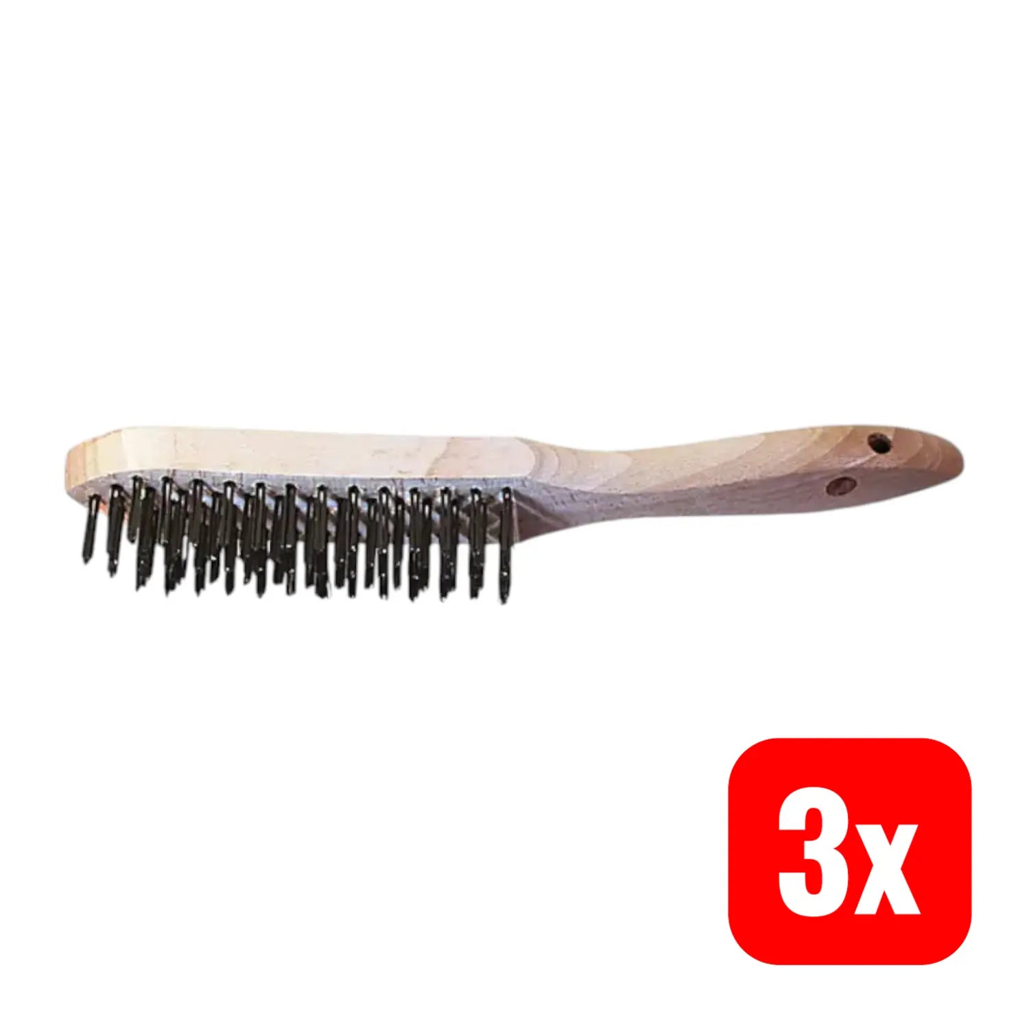 B-Ware Lessmann Handbürste Drahtbürste Stahldraht Bürste Holz 5 Reihen 0,35 Mm 3 Stück - 4017359049044