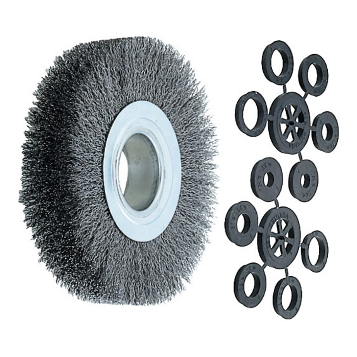 Lessmann Draht Rundbürste Bürste Stahldraht 300x35mm Reduzierringe 0 30mm B-Ware