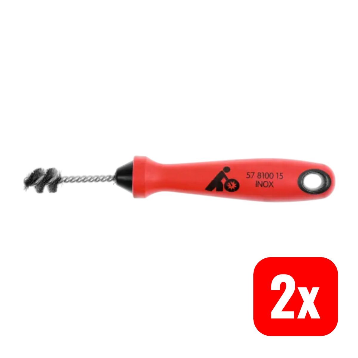 Lessmann Fittingbürste Rohrbürste INOX Draht Innenbürste Rohr 18 mm 2 STÜCK - 4017359074688