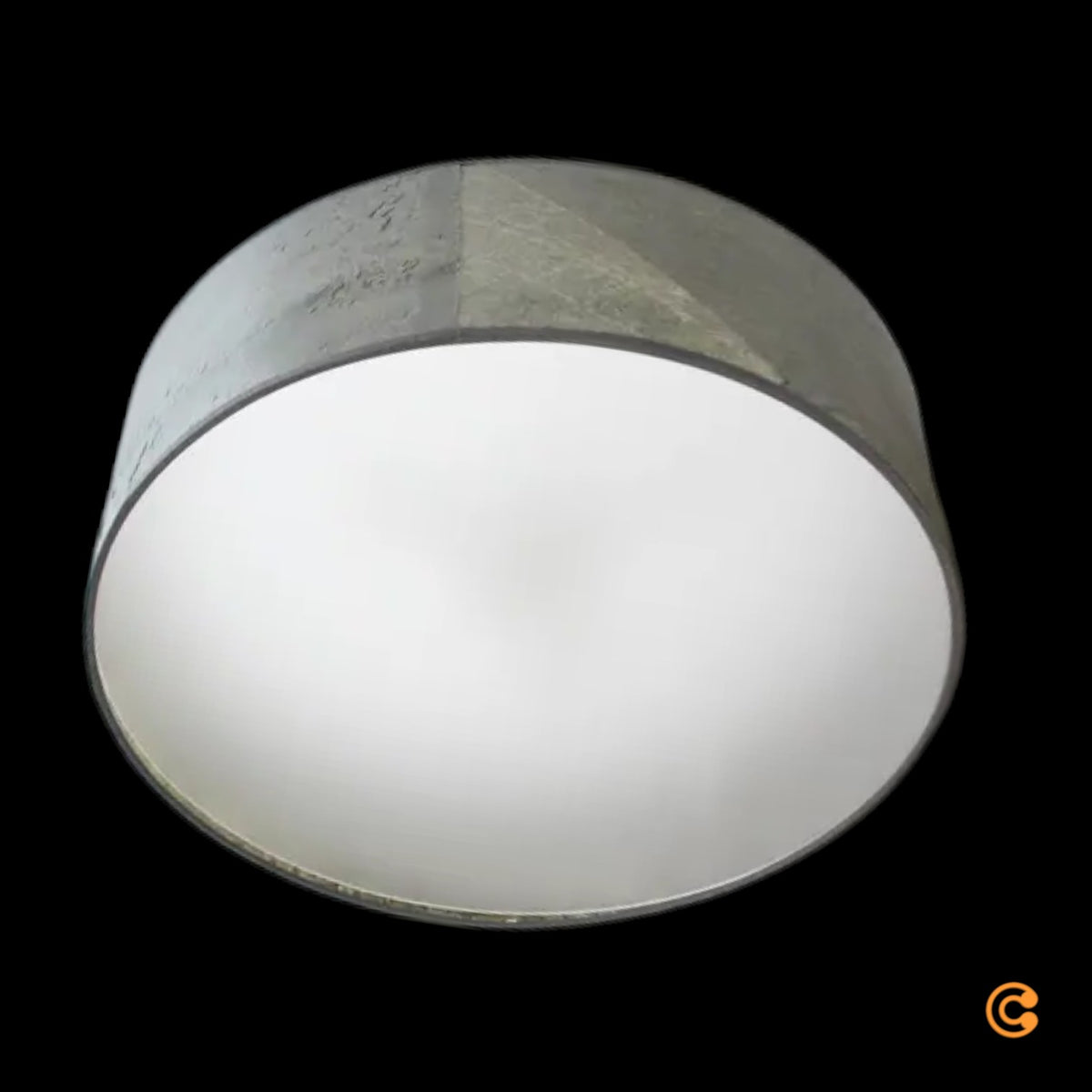 LeuchtNatur Deckenlampe Deckenleuchte Discus Schiefer Stein Anthrazit 48 cm - 4260460814029