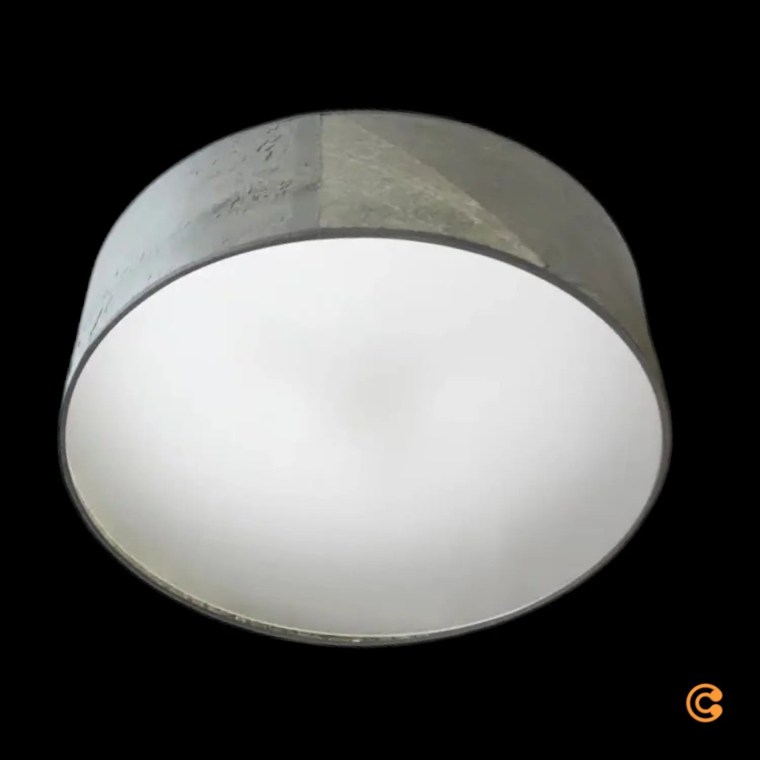 B-Ware Leucht Natur Deckenlampe Deckenleuchte Discus Schiefer Stein Anthrazit 48 Cm - 4260460814029