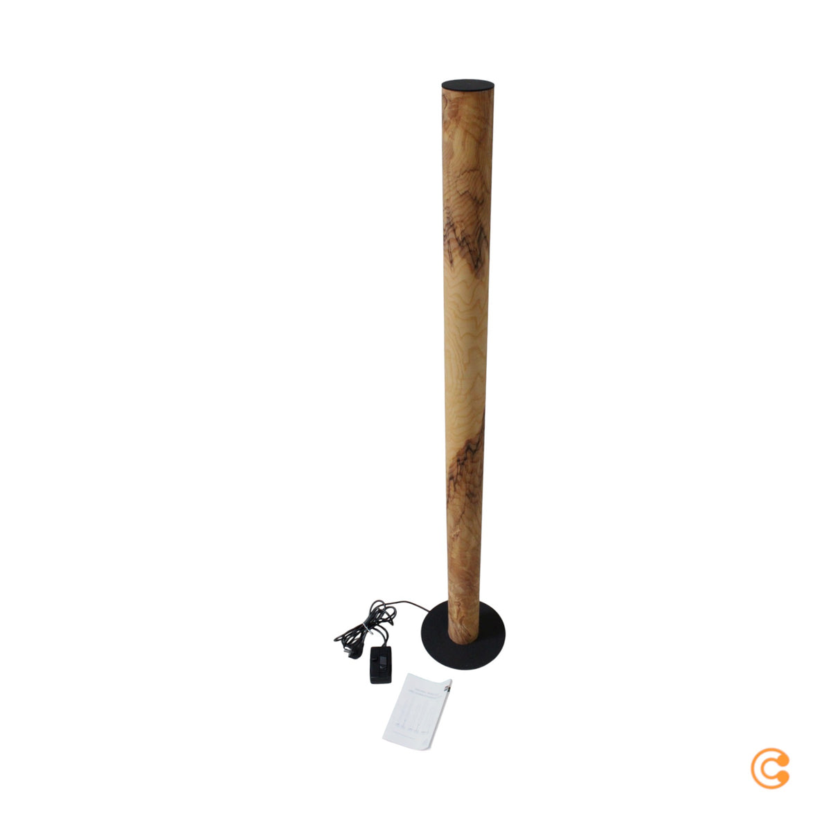 LeuchtNatur Stehlampe Standlampe Gracia Olivesche Fuß Schwarz Furnier Holz - 4260460819215