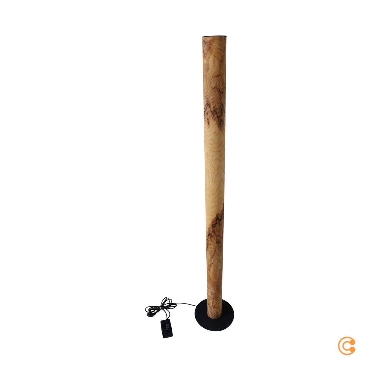 LeuchtNatur Stehlampe Standlampe Gracia Olivesche Fuß Schwarz Furnier Holz - 4260460819215