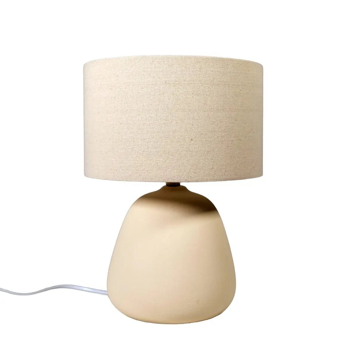 B-Ware Liadomo Tischleuchte Tischlampe Juna Weiß Keramik Stoff Modern Skandinavisch - 4252008714892