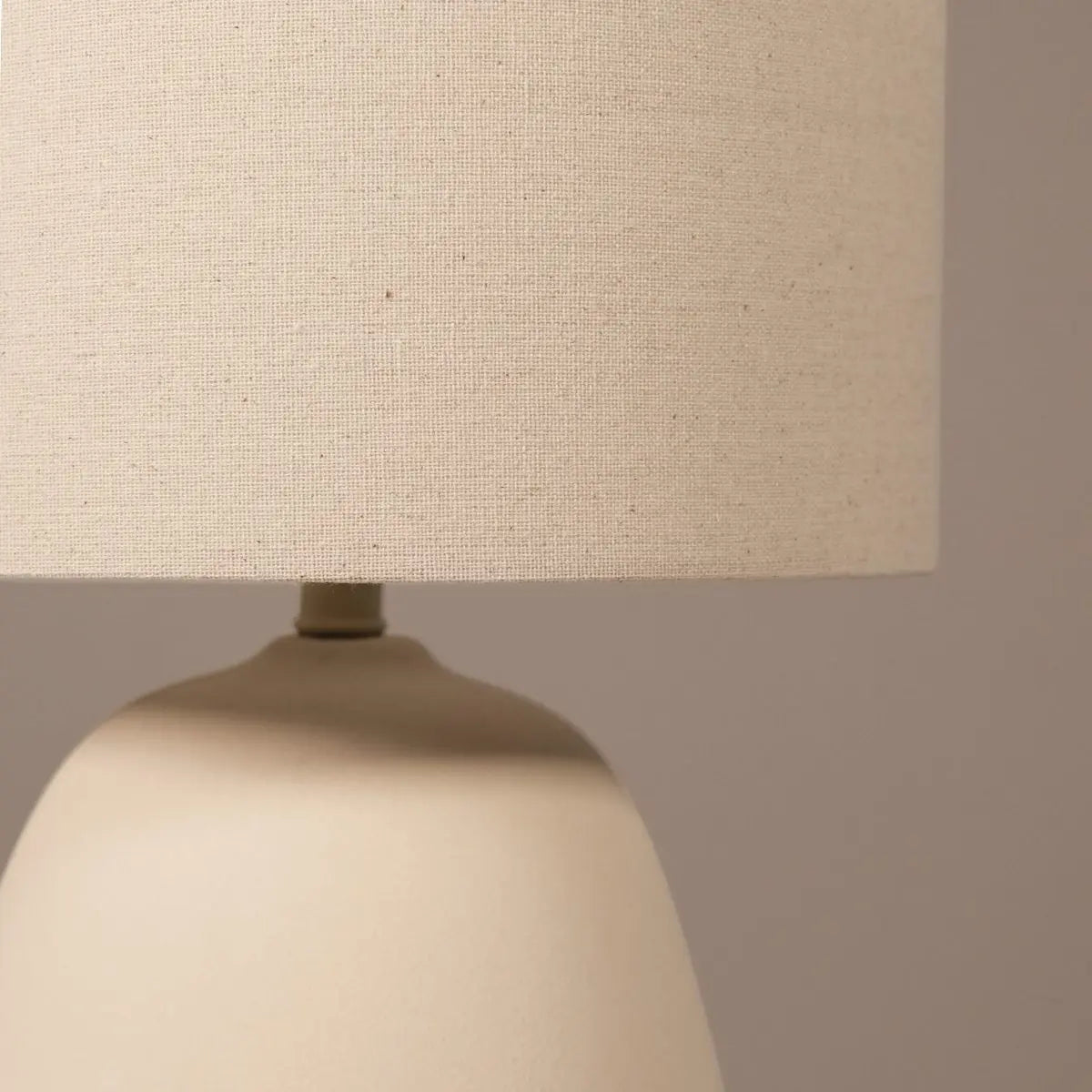 B-Ware Liadomo Tischleuchte Tischlampe Juna Weiß Keramik Stoff Modern Skandinavisch - 4252008714892