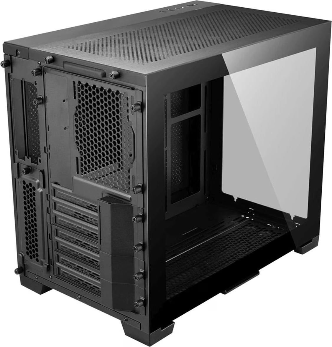 Lian Li PC Gehäuse Mini Tower Computergehäuse Schwarz Seitenfenster USB C - 4718466011176