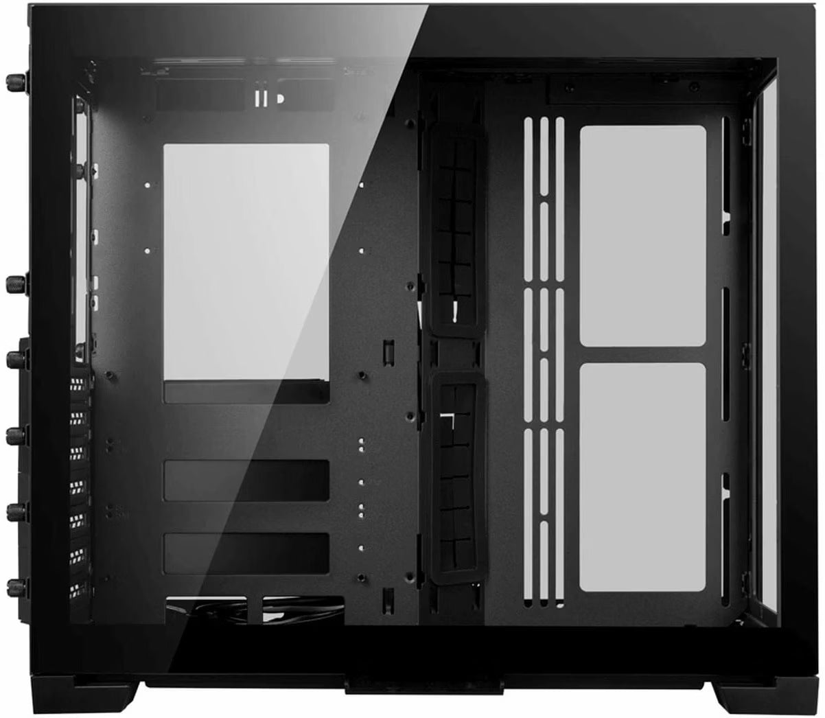 Lian Li PC Gehäuse Mini Tower Computergehäuse Schwarz Seitenfenster USB C - 4718466011176