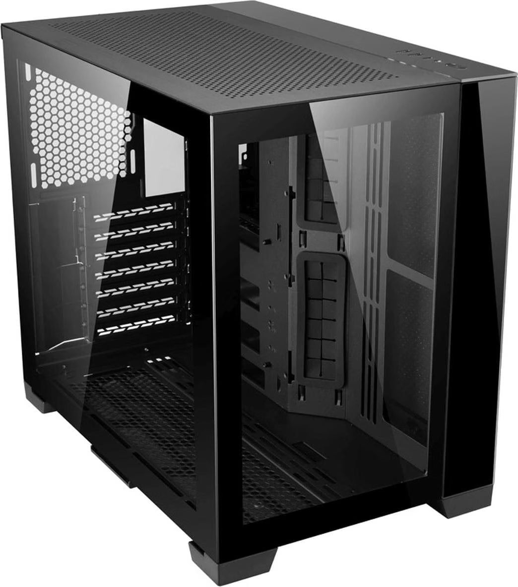Lian Li PC Gehäuse Mini Tower Computergehäuse Schwarz Seitenfenster USB C - 4718466011176