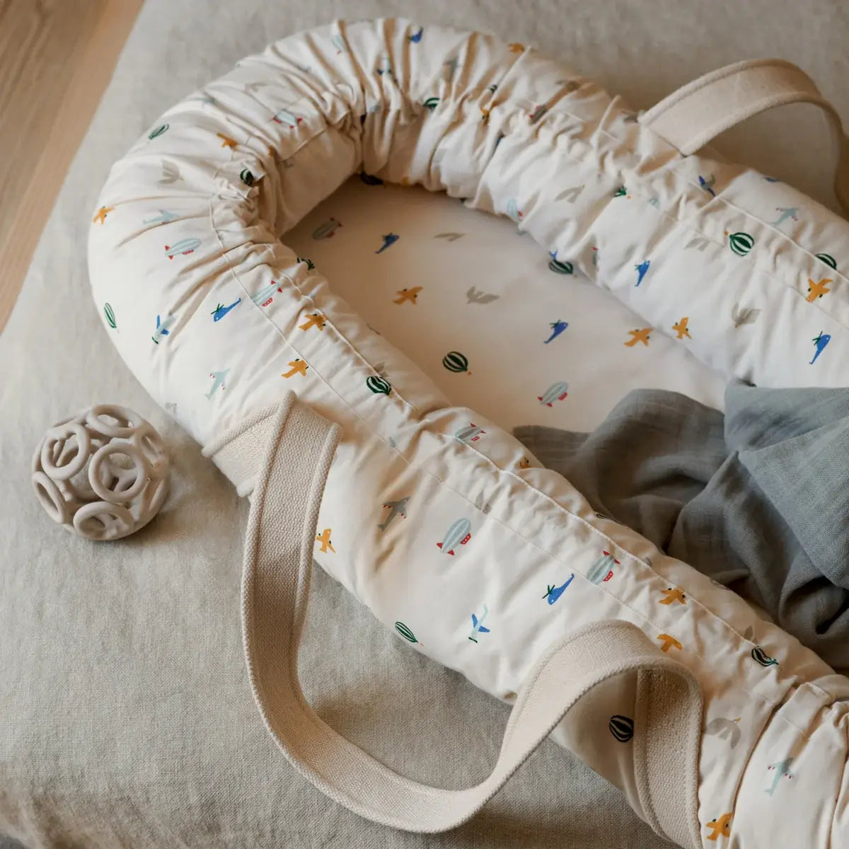 B-Ware Liewood Babytrage Babytragetasche Gro Oeko Tex Baumwolle Ecru - 5715493403812