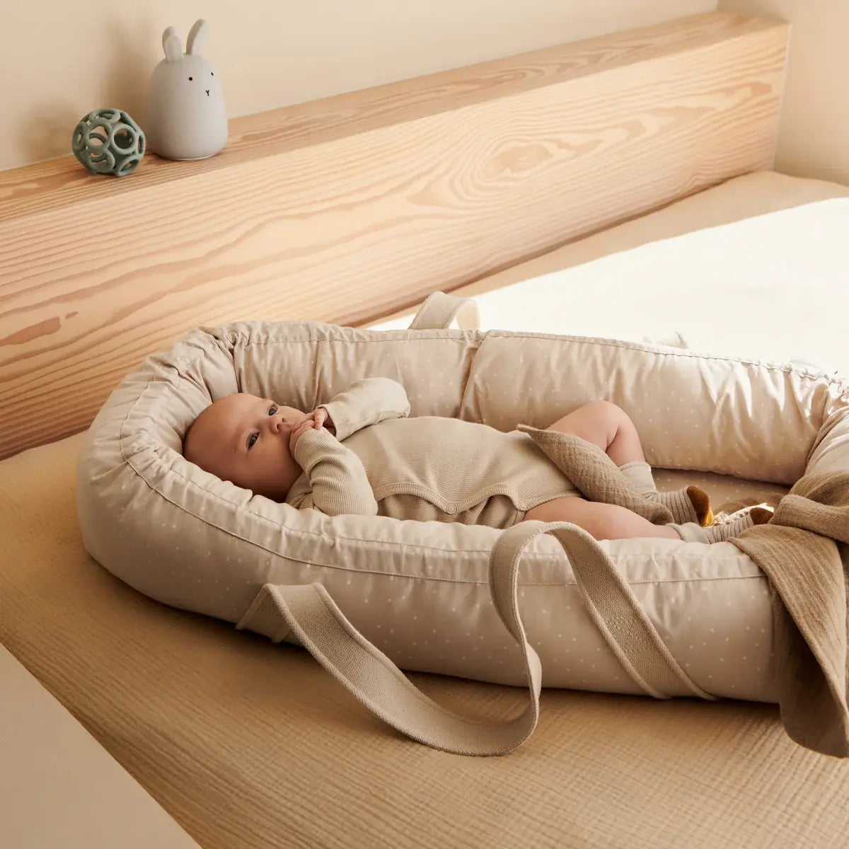 B-Ware Liewood Babytrage Babytragetasche Gro Oeko Tex Baumwolle Ecru - 5715493403812