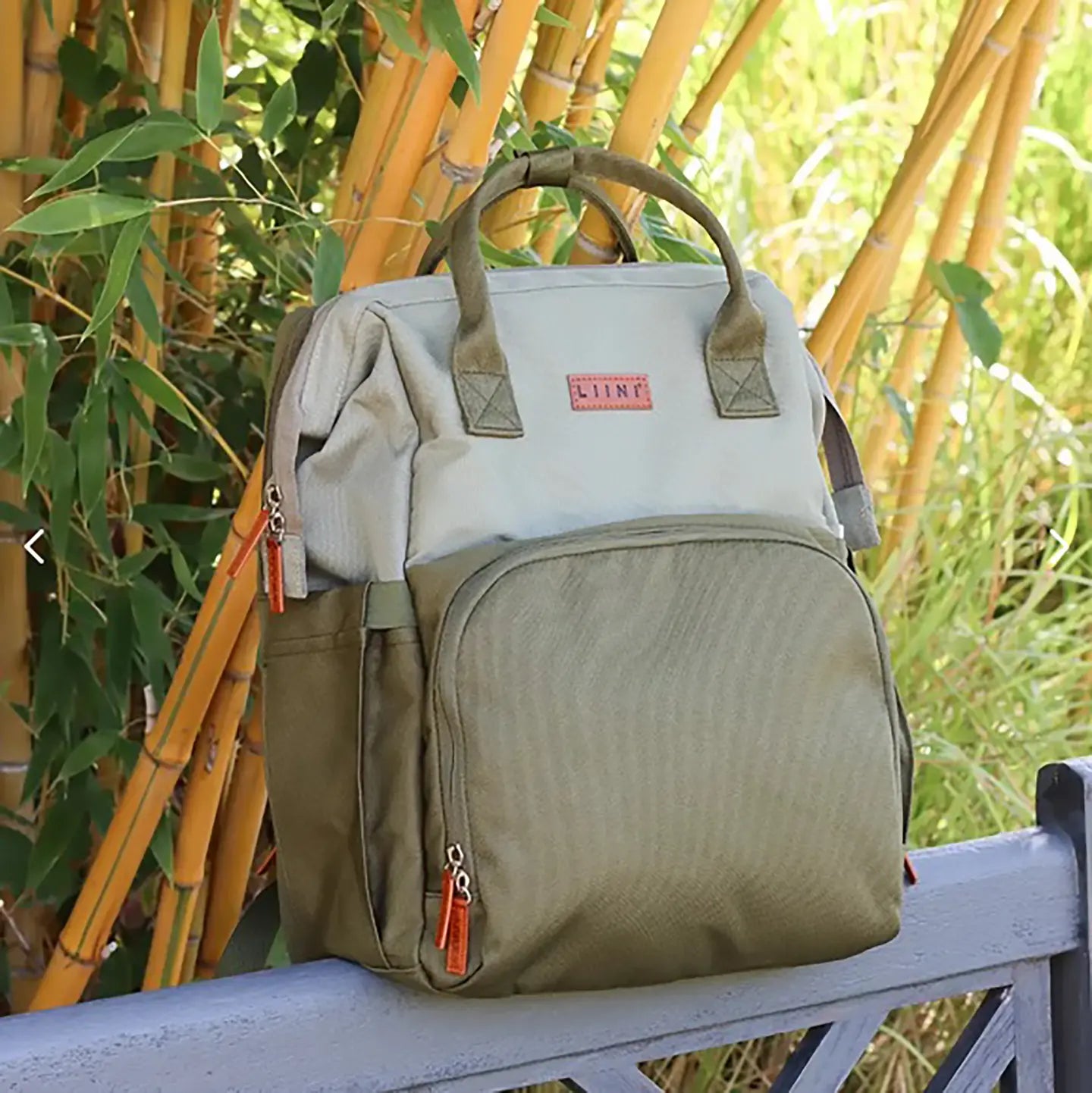 B-Ware Liini Liini Wickelrucksack Rucksack Baby Wickeltasche Olive Usb Flaschenwärmer - 618455949869