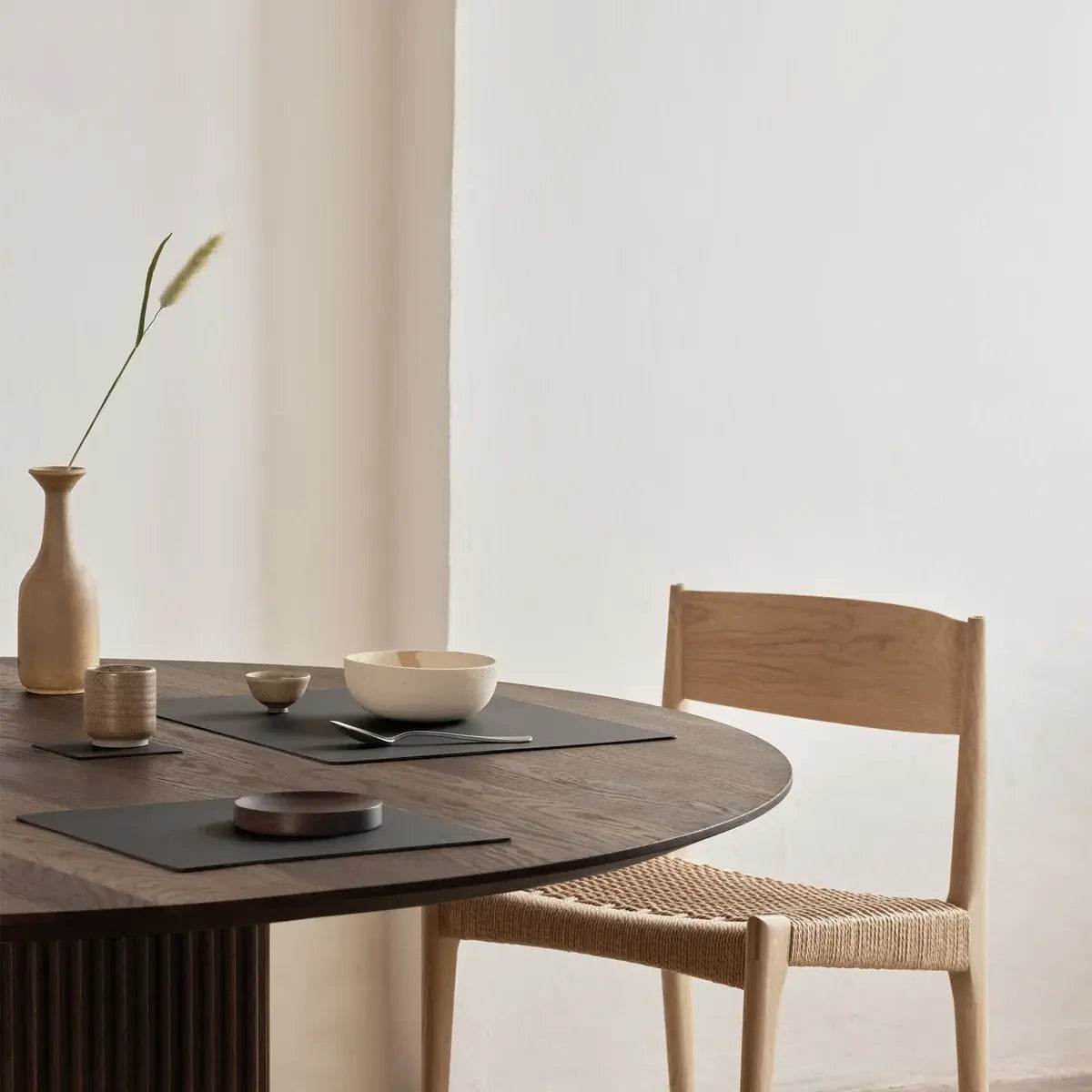 B-Ware Lind Dna Tischset Platzset Square L Leder Anthrazit Tischunterlage 2 Stück - 5711590996622