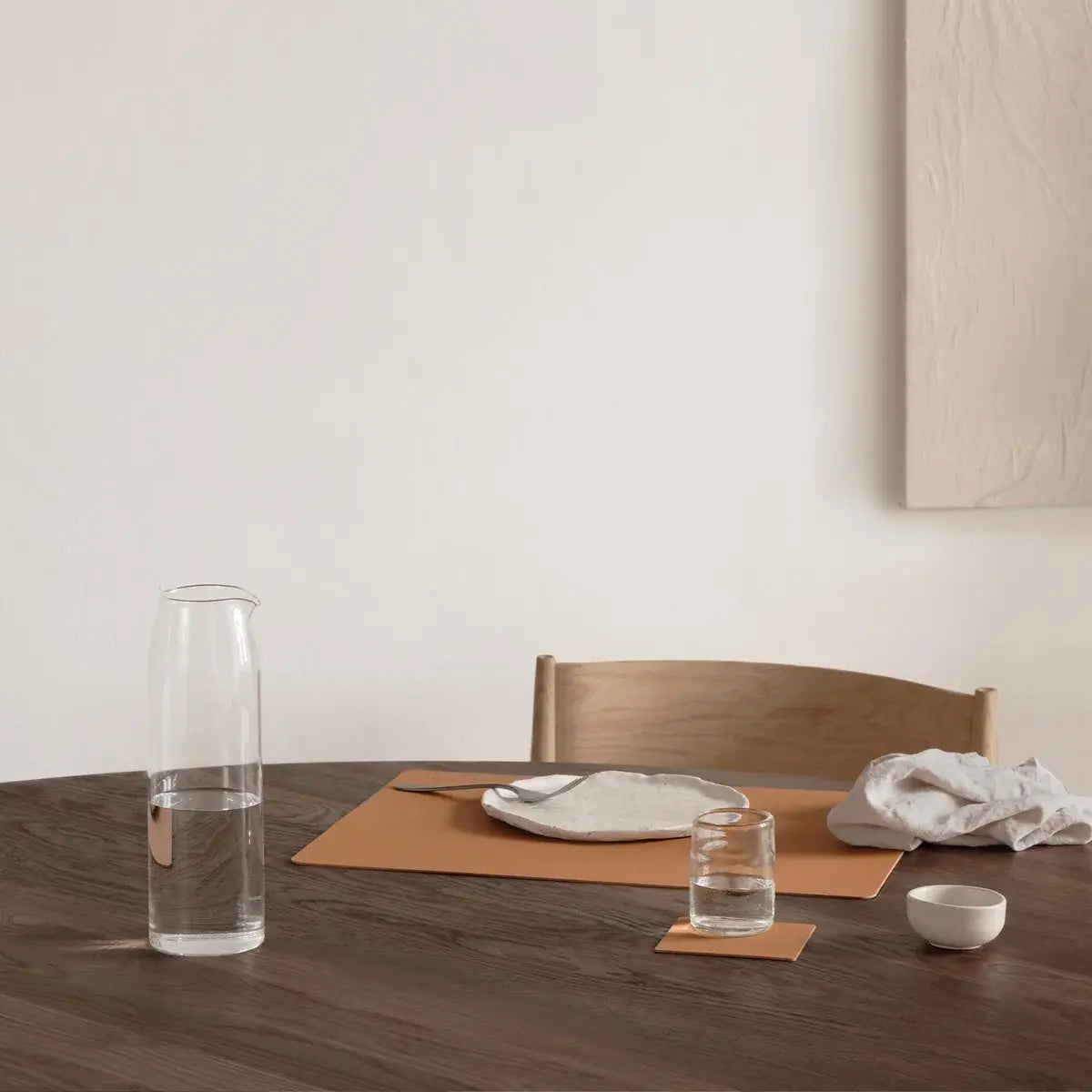 B-Ware Lind Dna Tischset Platzset Square L Leder Anthrazit Tischunterlage 2 Stück - 5711590996622