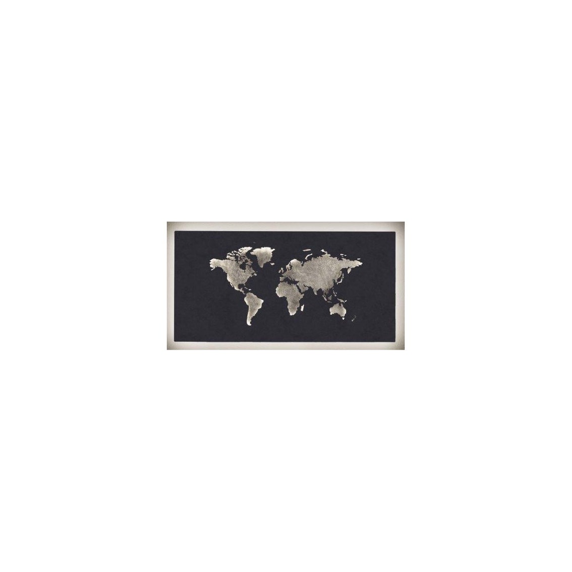 WOFI LED Wandlampe LINDA Wandleuchte Weltkarte Wanddekoration Metall silber137 - 4003474391465