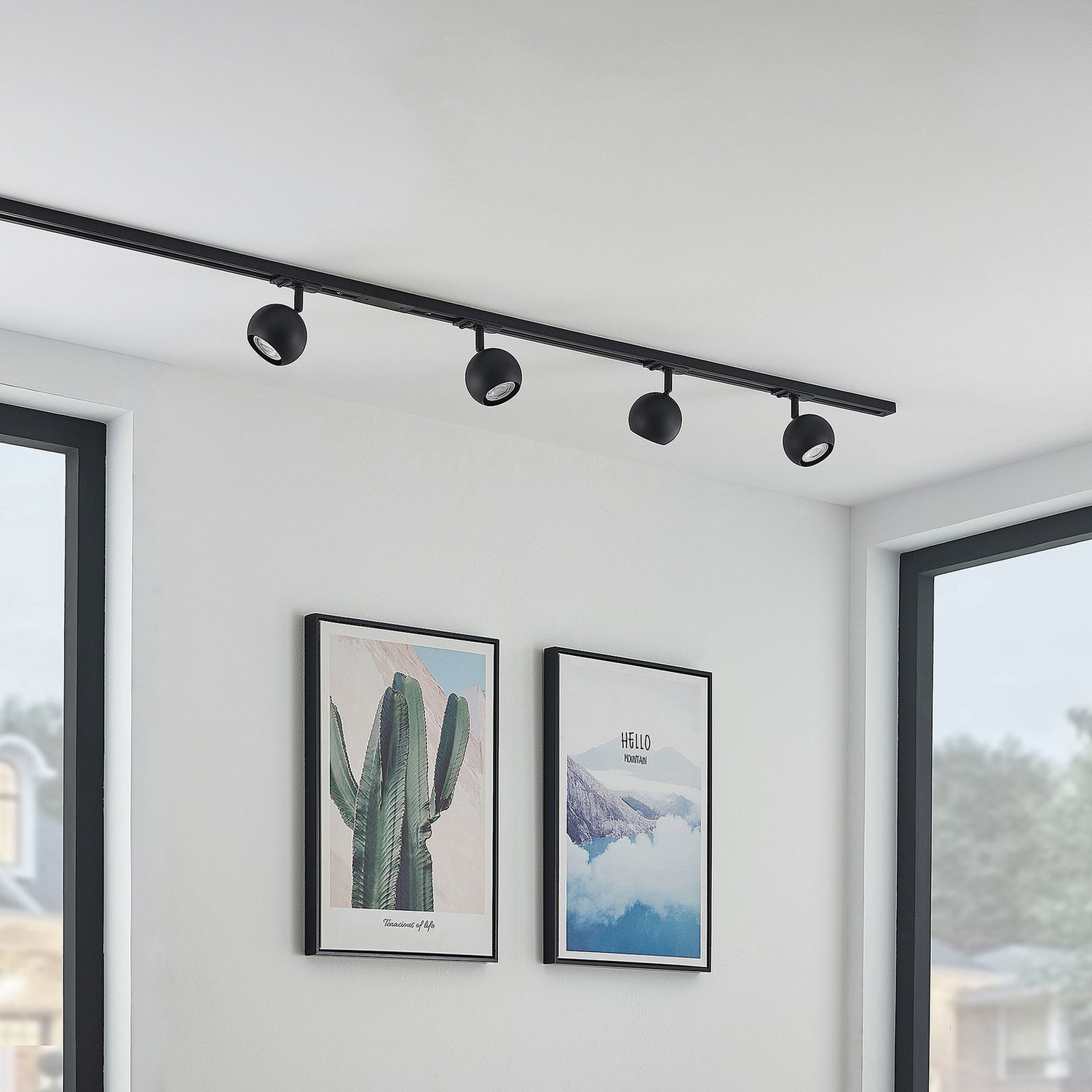 B-Ware Lindby Guus 1 Phasen Schienensystem Deckenlampe Lampe Leuchte 4 Fl. Gu10 Schwarz