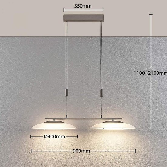 B-Ware Hängeleuchte Led Pendelleuchte Balkenleuchte Nickel Satiniert Warmweiß Dimm659 - 4251096538663
