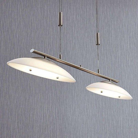 B-Ware Hängeleuchte Led Pendelleuchte Balkenleuchte Nickel Satiniert Warmweiß Dimmbar