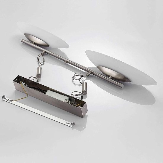 B-Ware Hängeleuchte Led Pendelleuchte Balkenleuchte Nickel Satiniert Warmweiß Dimmbar