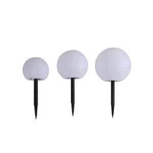 B-Ware Lindby Solarlampen Außenleuchten Gartenkugeln Led Lampen Set Weiß Kunststoff504