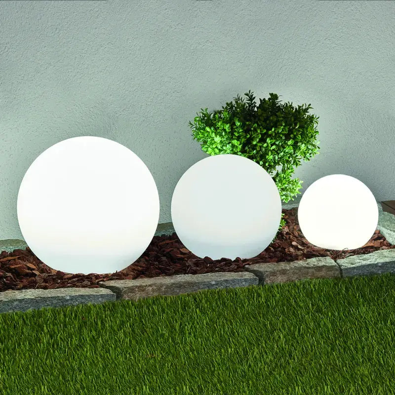 Ensemble de 3 lampes solaires LED Lindby de qualité B, lampes solaires, lampes de jardin, sphères Lago 387