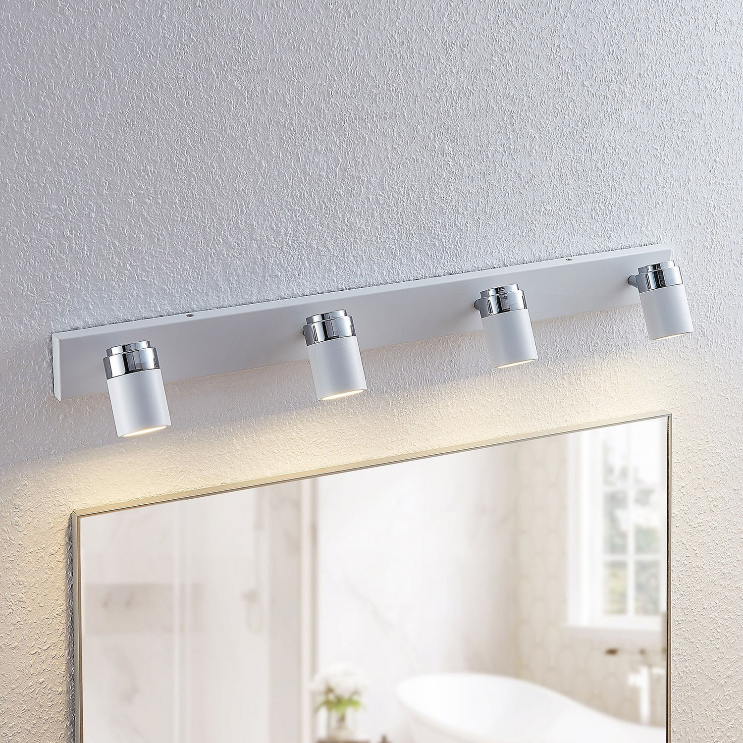 B-Ware Lindby Deckenstrahler Kardo Deckenlampe Hängelampe Lampe 4 Flammig Gu10 Weiß