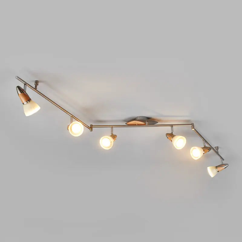 B-Ware Lindby 6 Flammige Led Holz Deckenlampe Marena Deckenlampe Deko Deckenlicht 253