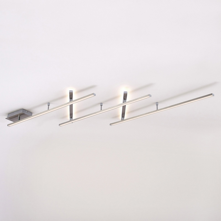 Lindby Acia Led Deckenlampe Nickel Satiniert Deckenlampe Designerlampe Leuchte B-Ware