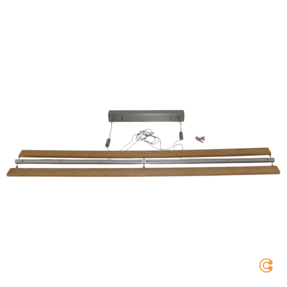 Lindby Pendelleuchte Hängeleuchte LED Holz Nickel matt warmweiß dimmbar Eichenho - 12753289792344