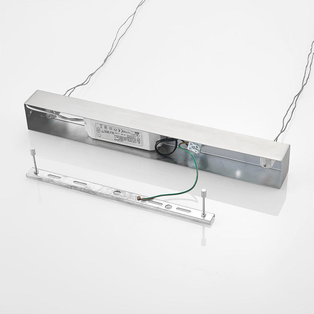 Lindby Pendelleuchte Hängeleuchte LED Holz dimmbar Alimara warmweiß 138 cm Lampe - 4251096597448