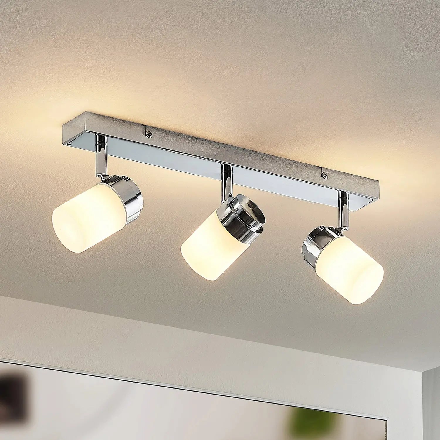 B-Ware Lindby Alimari Deckenstrahler Chrom Deckenlampe Deckenleuchte Leuchte Lampe Lang