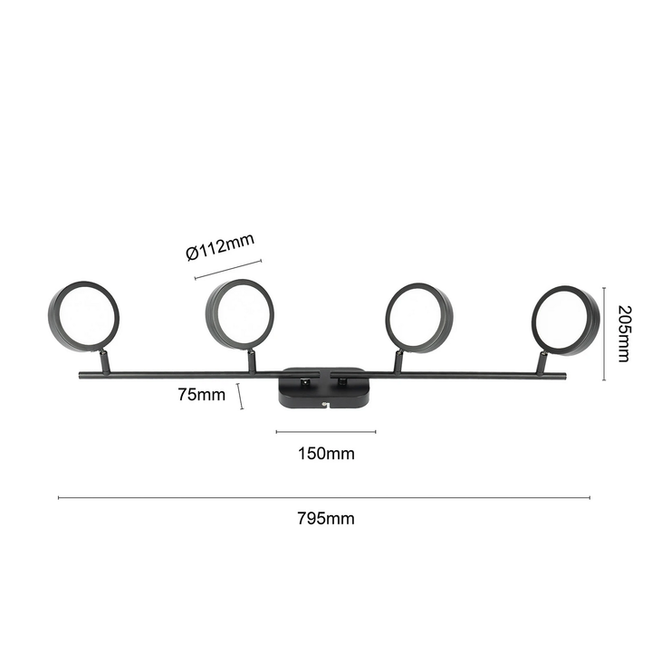 Lindby Strahler Neros Deckenstrahler Deckenleuchte Lampe Inkl. Led 4 Flg. Cct  B-Ware - 4251096594737