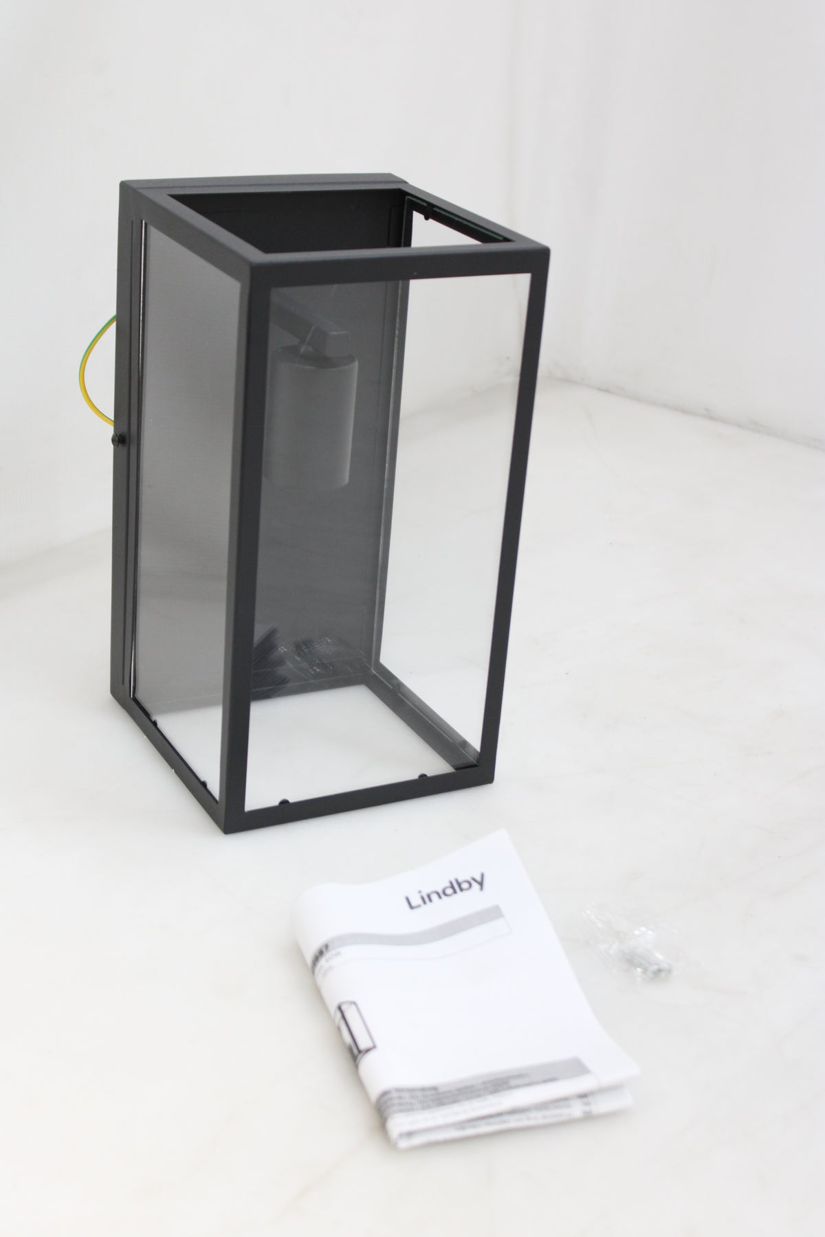Lindby Wandleuchte Wandlampe Schwarz Käfigoptik Leuchte Wohnzimmer Schlafzimmer - 4251096565485