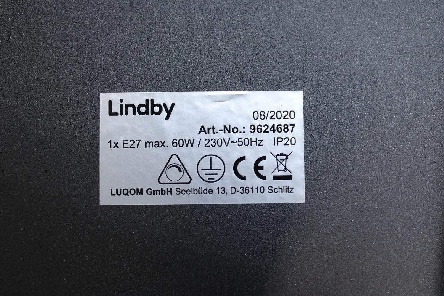 B-Ware Lindby Wandleuchte Wandlampe Schwarz Käfigoptik Leuchte Wohnzimmer Schlafzimmer - 4251096565485