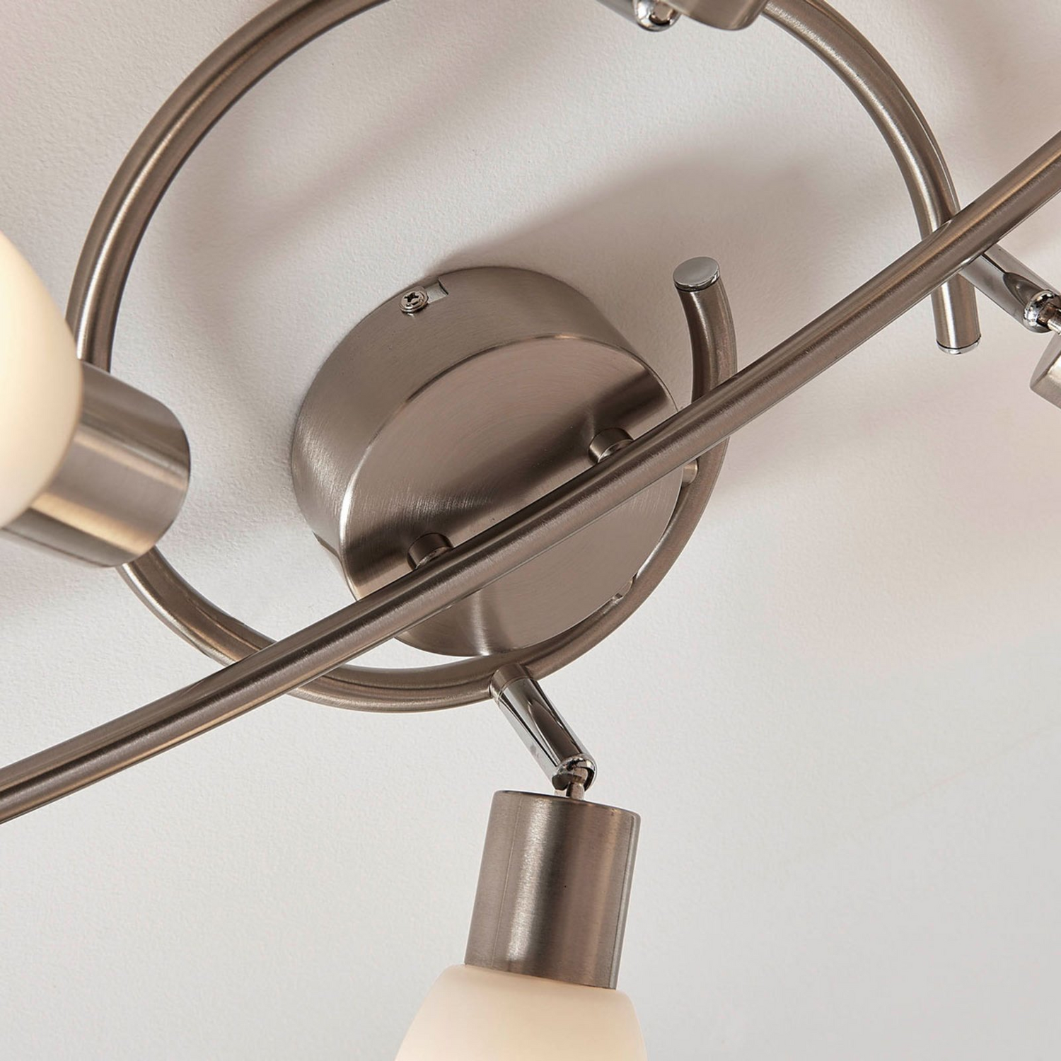 B-Ware Lindby Deckenleuchte Strahler Arda Glas Nickel E14 Sechsflammig Wohnraum Bele394