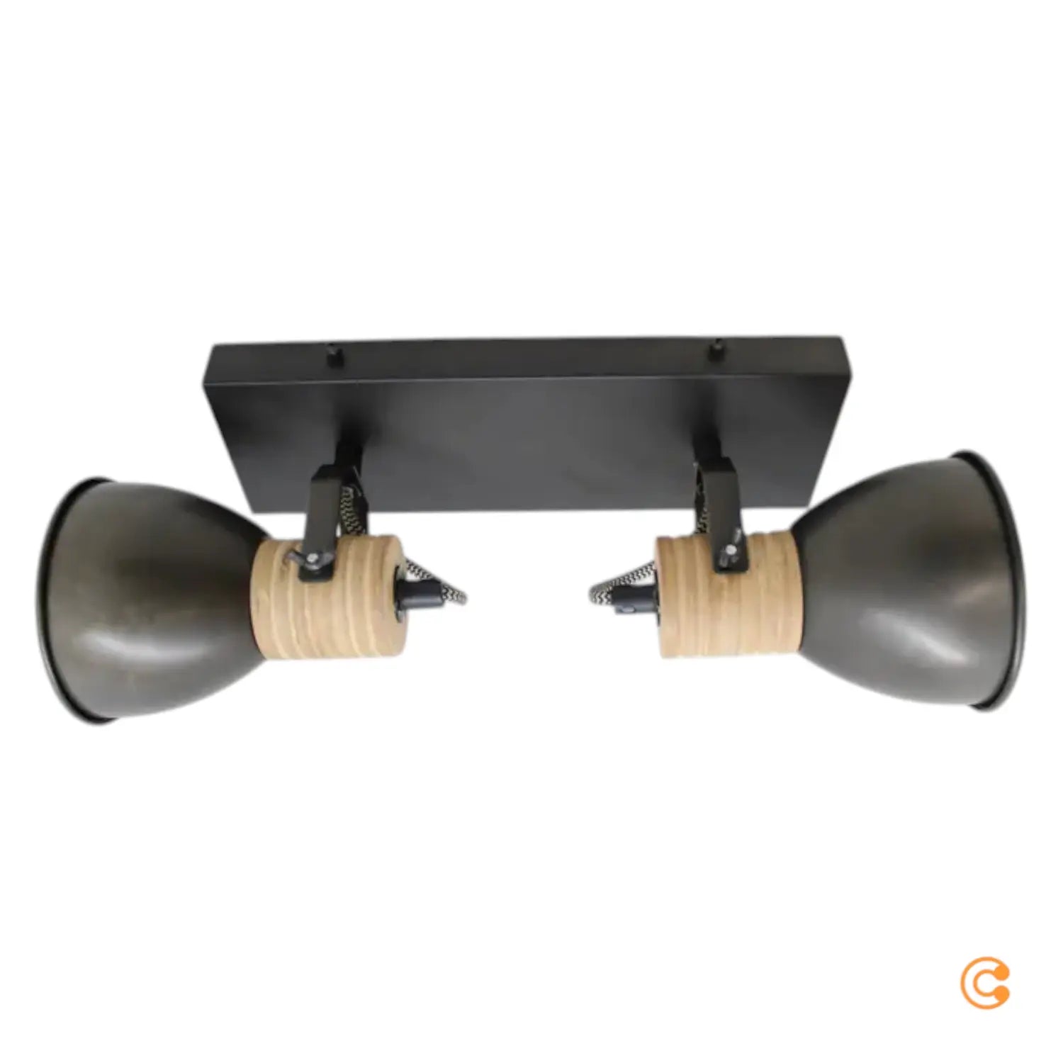 B-Ware Spotleuchte Strahler Lindby Deckenleuchte Deckenstrahler Holz Schwarz Led Lampe  - 4251096565966