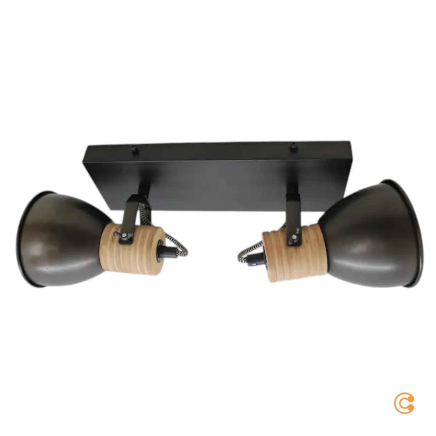 B-Ware Spotleuchte Strahler Lindby Deckenleuchte Deckenstrahler Holz Schwarz Led Lampe  - 4251096565966