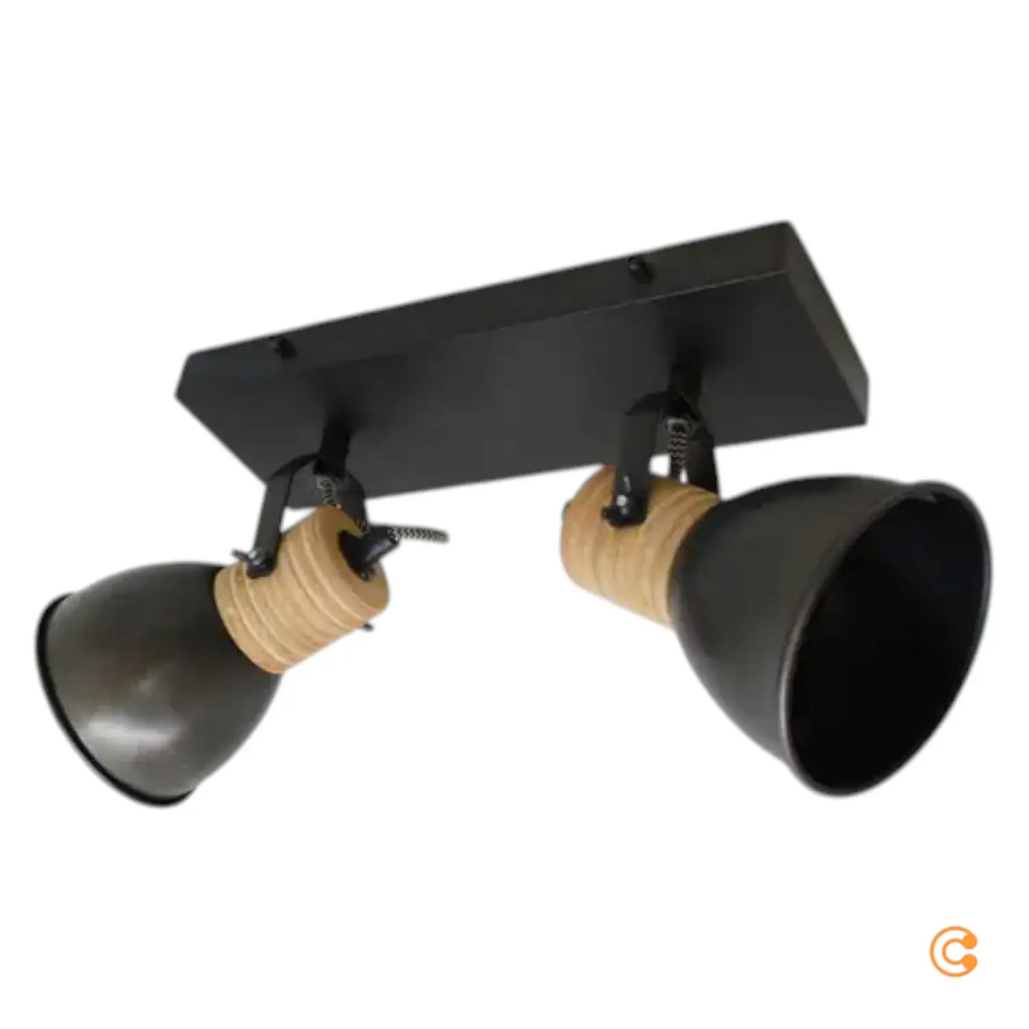 B-Ware Spotleuchte Strahler Lindby Deckenleuchte Deckenstrahler Holz Schwarz Led Lampe  - 4251096565966