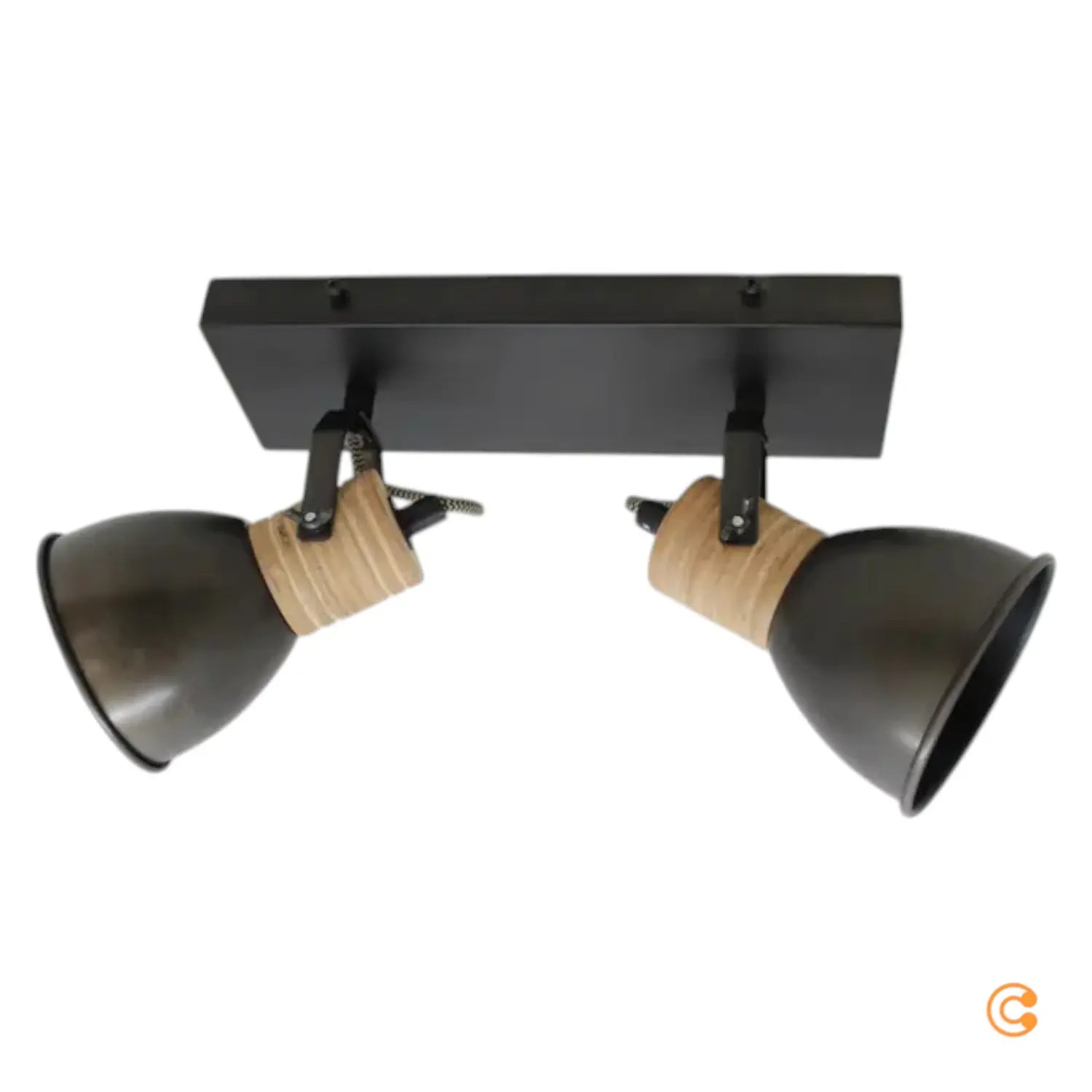 B-Ware Spotleuchte Strahler Lindby Deckenleuchte Deckenstrahler Holz Schwarz Led Lampe  - 4251096565966
