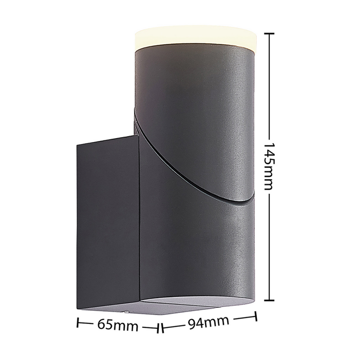 Lindby Aspyn Led Außenwandleuchte Lampe Warmweiß Dunkelgrau 1fl Ip54 13 Stück B-Ware - 4251911734461