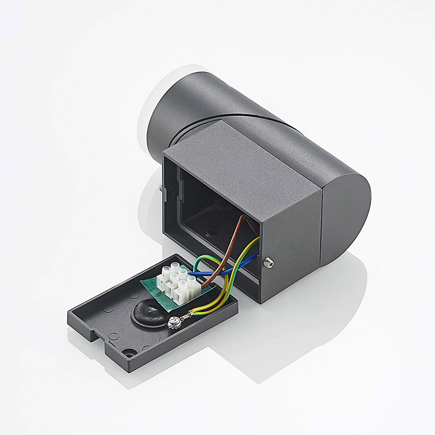 Lindby Aspyn Led Außenwandleuchte Lampe Warmweiß Dunkelgrau 1fl Ip54  B-Ware - 4251911734461