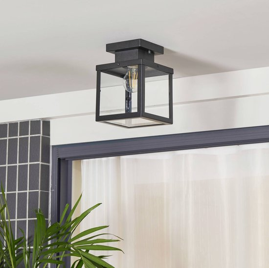 Lindby Mandus Außendeckenleuchte Schwarz Deckenlampe Deckenleuchte Lampe Spot B-Ware - 4251911772753