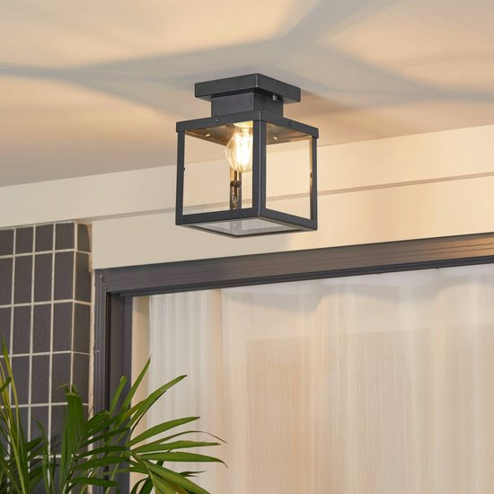 Lindby Mandus Außendeckenleuchte Schwarz Deckenlampe Deckenleuchte Lampe Spot B-Ware - 4251911772753