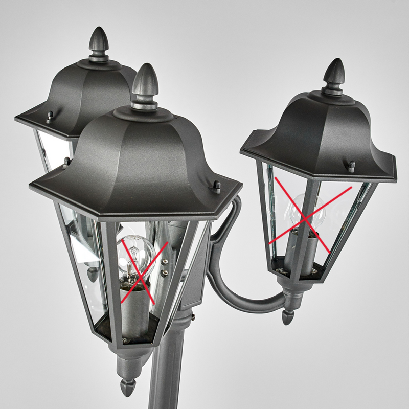 Lindby 3-flammiger Kandelaber Laterne Lampe Wegleuchte Leuchte SIEHE TEXT/FOTO - 4251096500394