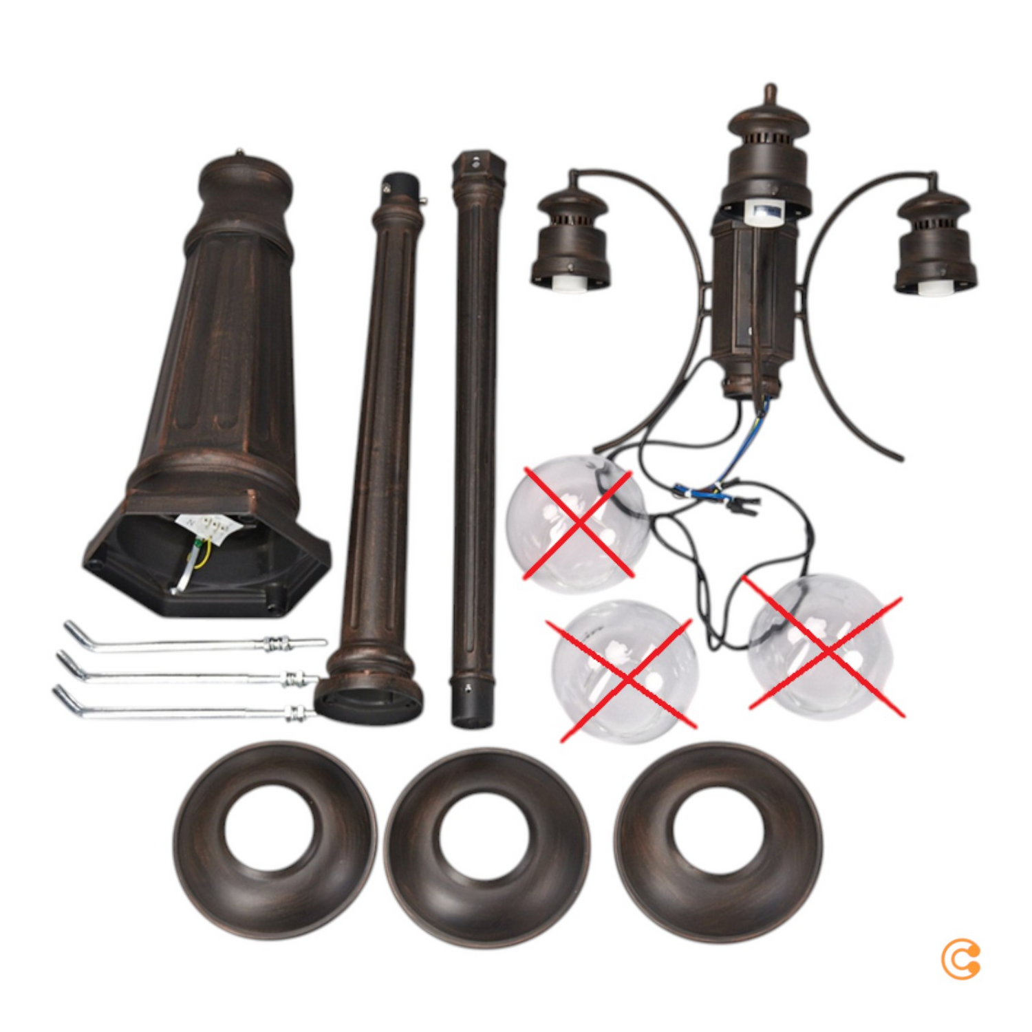 Lindby Kandelaber Eddie Gartenleuchte Gartenlampe Lampe Siehe Text/Foto B-Ware - 6291105704311