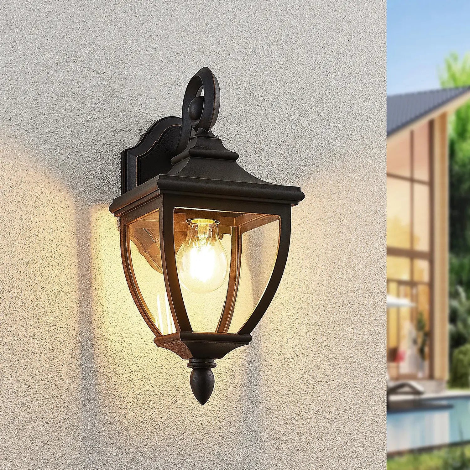 B-Ware Lindby Cerys Außen Wandleuchte Larternenleuchte Gartenleuchte Dekolaterne E2784 - 4251096568295