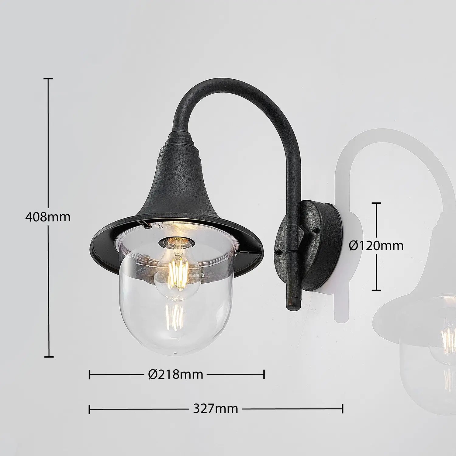 B-Ware Lindby Außenwandlampe Nalevi Außenwandleuchte Wandleuchte Lampe Leuchte 2 Stück - 4251096561425