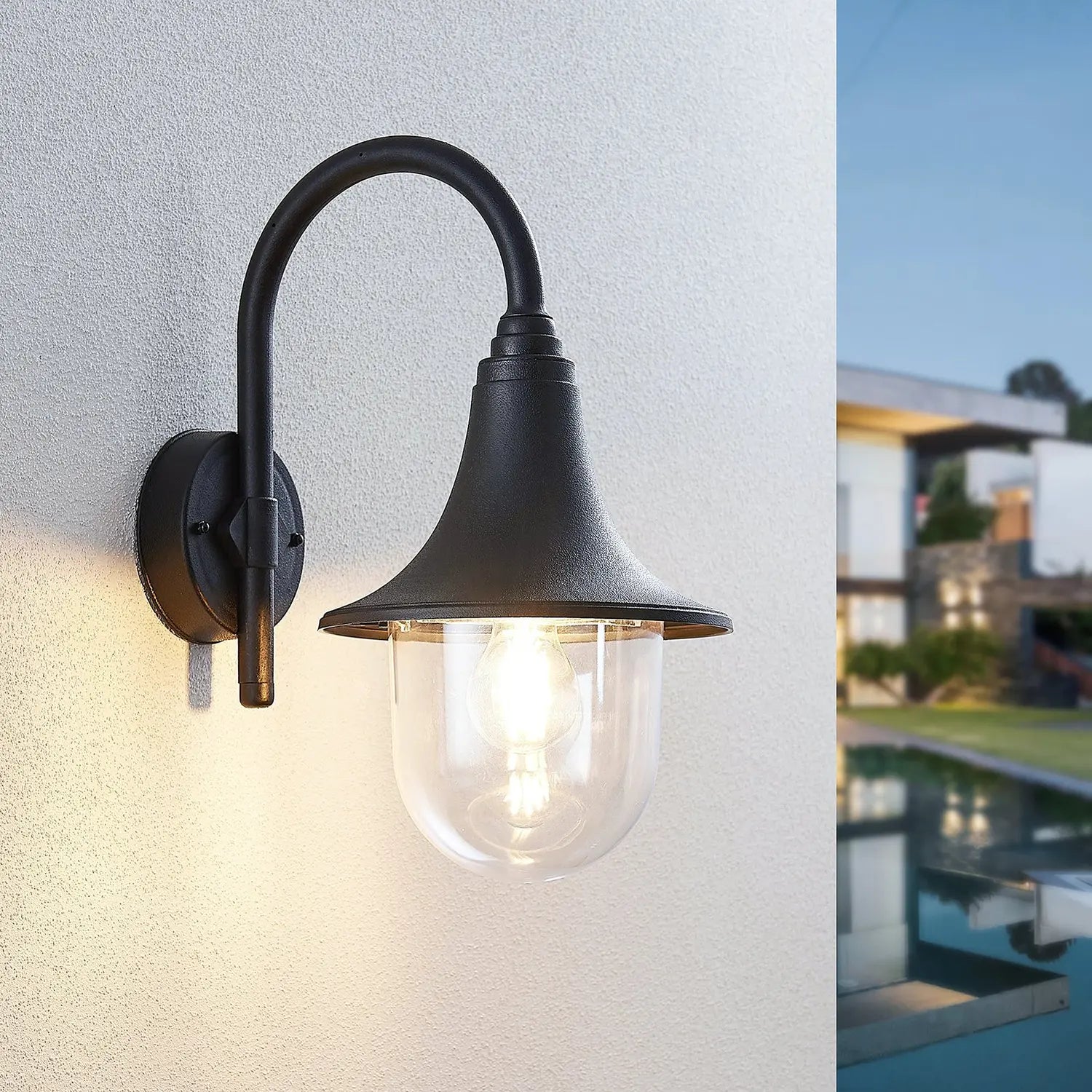 B-Ware Lindby Außenwandlampe Nalevi Außenwandleuchte Wandleuchte Lampe Leuchte 2 Stück - 4251096561425