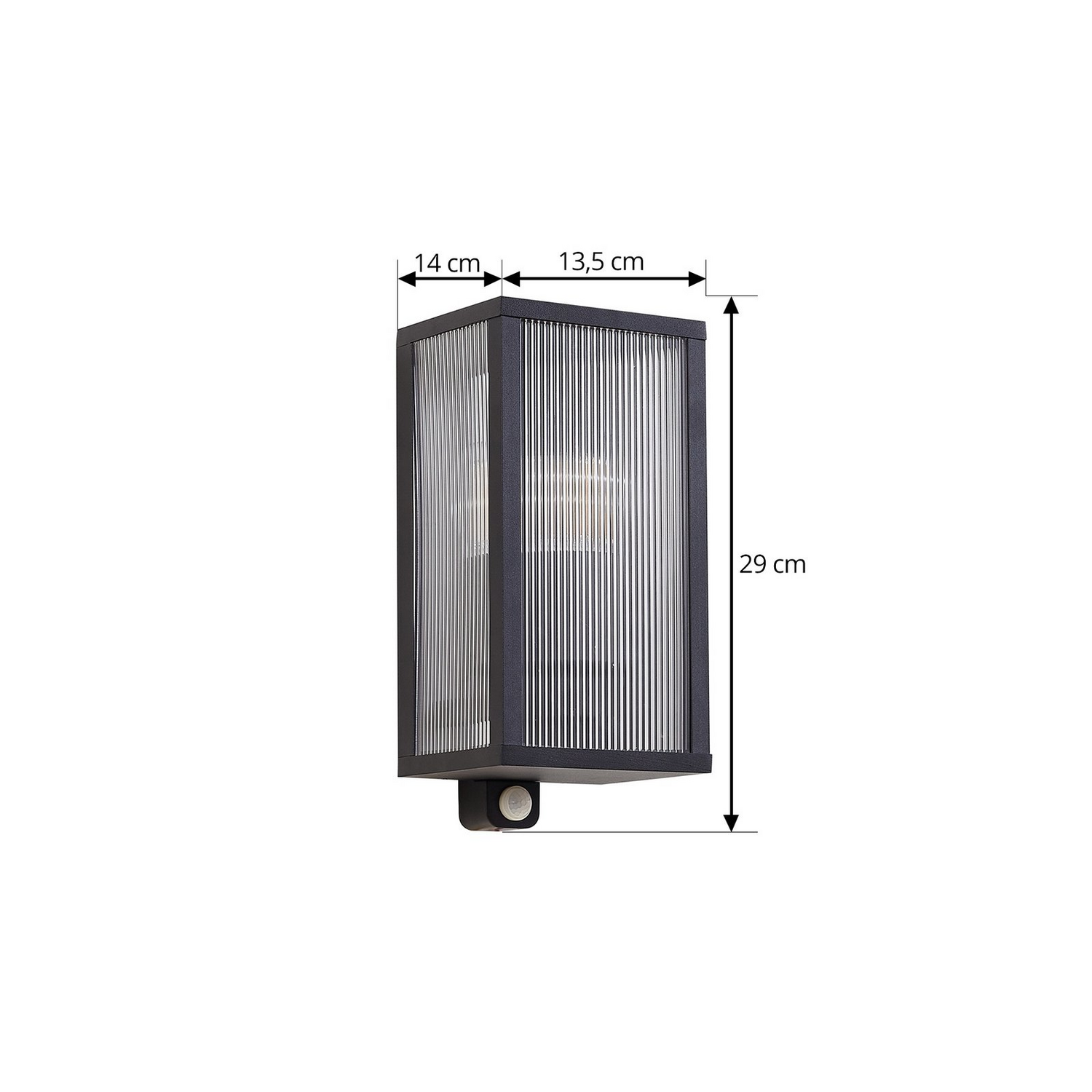 B-Ware Lindby Außenwandlampe Wandlicht Peldar Sensor Schwarz E27 Ip44 Siehe Text - 4251911798623